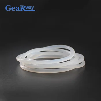 Gearway O-Ring-Tætning Pakning fødevaregodkendt 3,5 mm CS Gennemsigtig silikone O-Ring-Forsegling 10/12/13/14/15/35mm OD VMQ O-Ring-Tætning Skive