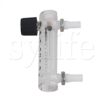LZQ-3 0-5LPM Gas, Ilt flowmeter Med reguleringsventil Sort+Hvid
