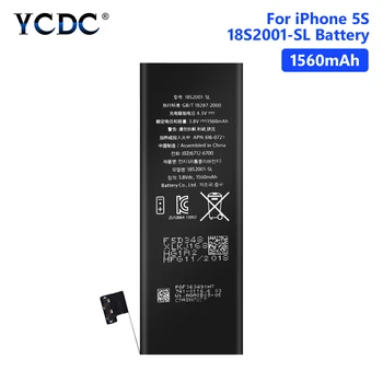 YCDC Lithium Høj Kvalitet Reelle kapacitet 3.8 V 1560mAh Batteri Til iPhone 5S 5C iPhone5S Telefonen Genopladelige Batterier Batería