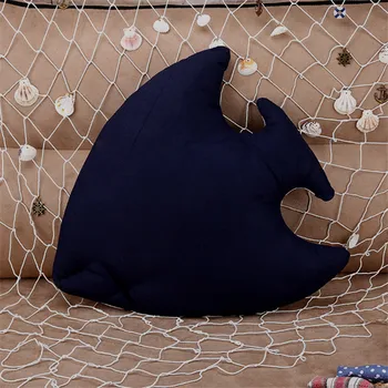 Middelhavsstil Fisk Formet Pude, Sengelinned Pillow Til Hjem Sofa Bil Soveværelse Dekoration Børn Gave
