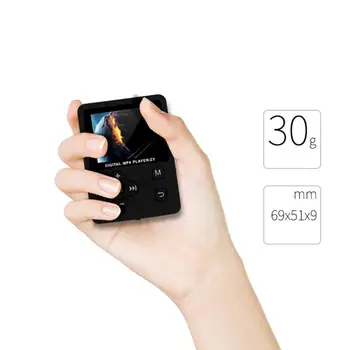 Mini-Digital MP4-Afspiller, 1.8 Farve Skærm Afspiller Lossless Audio-Video-Afspiller med Kort Slot