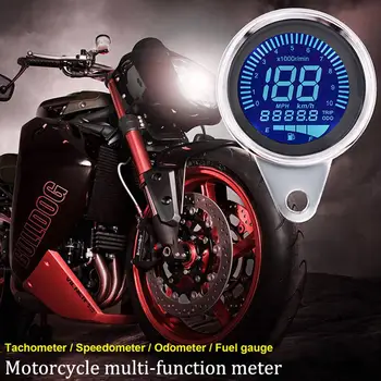 1-4 Cylinder 7 Farve-Baggrundsbelyst Brændstof Meter Universal Digital Motorcykel LCD-Tv med Speedometer Kilometertæller Techometer