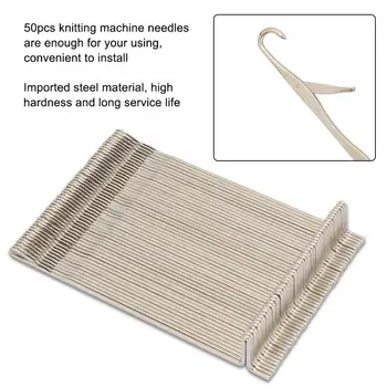 50 Stk Stål strikkemaskine Nål strikkemaskine Nåle hæklenål DIY Syning Af Tilbehør til LK100 LK150 KH360
