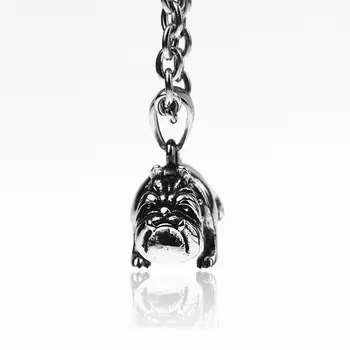 Nye rustfrit stål 316L halskæde personlighed 3D fransk bulldog titanium stål vedhæng hip hop smykker venskab gave