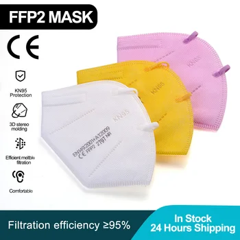 KN95 FFP2 Maske Mondkapjes CE-Face-Maske-Filtrering ffp2mask Person Beskyttende Støv Munden KN95mask Mascaraer Mascarillas Tapabocas