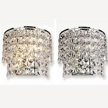 Classic crystal chandelier væglampe guld krystallinsk væg sconce lampe LED-stue sengen glas krystal væglampe