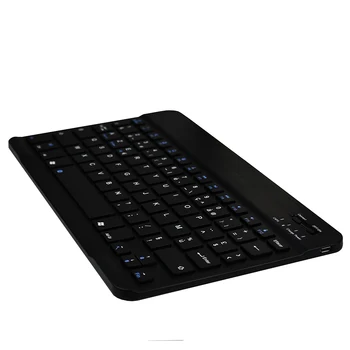 Zienstar 10tommer Azerty fransk Aluminium Bluetooth Wireless Keyboard for Apple IOS, Android Tablet Windows-PC ,Lithium Batteri