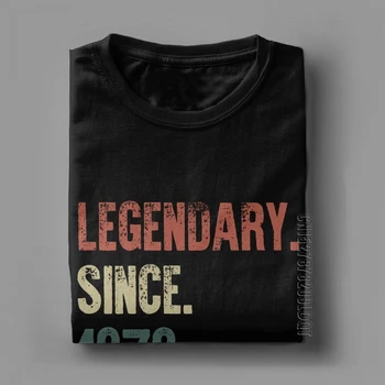 Retro Vintage 40th Birthday T-Shirt Legendariske Siden 1979 T-Shirts Til Mænd Mandlige Tshirt Mode Grundlæggende Tees Bomuld Toppe Stor Størrelse