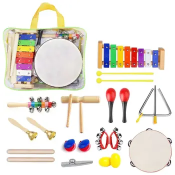 22 Stk Toddler Musikalske Instrumenter Percussion-Instrument Legetøj Småbørn Musikalske Toy Sæt Rytme Band Sæt Fødselsdag Gave til Børn