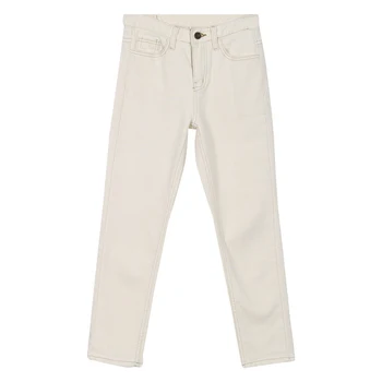 BGTEEVER Streetwear Tynde Denim Jeans Kvinder med Høj Talje, Lommer Kvindelige Bukser, Capris Sommeren Kvindelige Hvid Blyant Jeans 2020