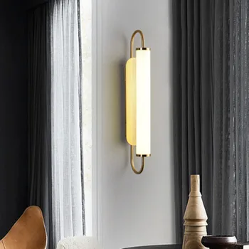 Nordic light luksus lang strimmel soveværelse sengelampe, enkel postmoderne stue baggrund væglampe korridor midtergangen væglampe