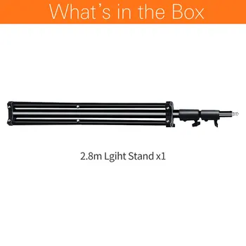Godox 110 tommer 280cm Lys Stå 1/4 Skrue Tunge Stativ til Professionelt Studie Flash Lys Softbox Parasoller Reflektor
