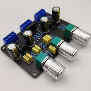 Dual NE5532 Tone Stereo-Forstærker Bord o HiFi Amprifier Equalizer Preamp Diskant-Bas-Tone Kontrol Pre-Forstærker