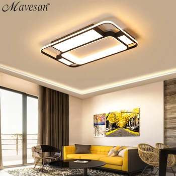 LED-loftsbelysning Til Opholdsstue, Soveværelse med Høj kvalitet Aluminium Ramme Loft Lampe Med Fjernbetjening Dæmpbar AC85-260V