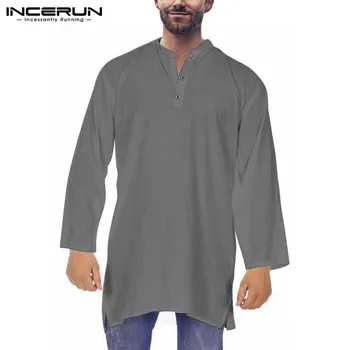 2021 Mænd Shirts Med Lange Ærmer Kjole Robe Multi-Farve Løs Baggy Pakistanske Muslimske Saudi-Arabiske, Indiske Mænd Kjole Tøj