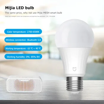 Xiaomi Mijia LED Pære Bluetooth-MESH Version E27 LED-Lys Blub 5W 2700 - 6500K Justerbar Lysstyrke