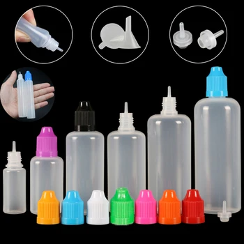 20pcs 3/5/10/15/20/30/50/100/120 ml Tom LDPE Plast Squeezable E Væske Juice Dropper Øje Flasker Lange Tip Cap Vape Container