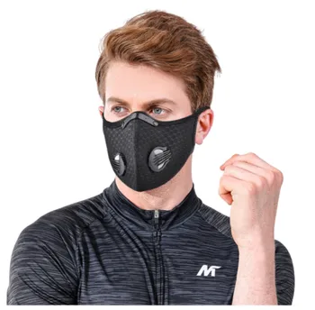 Cykling Ansigt Maske, Filter, Anit-tåge Åndbar Støvtæt Cykel Respirator Sport Beskyttelse Støv Maske Anti-dråbe