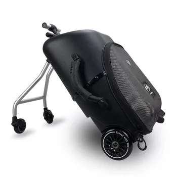 Nye Dovne rullende bagage kabine rejse kuffert kid vogn sag på hjul til baby bagage bil kan sidde carry-ons vogn box