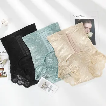 Høj Talje Kontrol Trusser Slankende Underbukser Talje Tightener Postpartum Bæltet Colombianske Shapewear Lace Lingeri Organ Tilnærmede