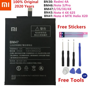 Xiao Mi Oprindelige Telefonens Batteri Til Xiaomi Redmi Note 4 4X 3 3S 3X 4A 3 6 5 5A 6 6A 7 Pro Mi 5X Mi 5 Mi5 Udskiftning af Batterier
