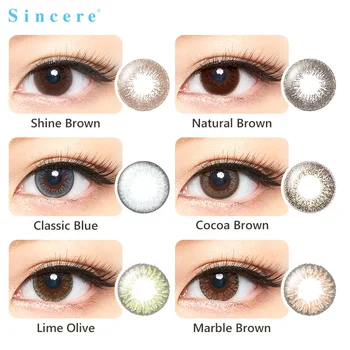 Oprigtig-vision - 1 Par Naturlige brune kontaktlinser for øjnene elev 0-900 dioptrier Kontaktlinser Kosmetiske kontaktlinser Øjen Farve