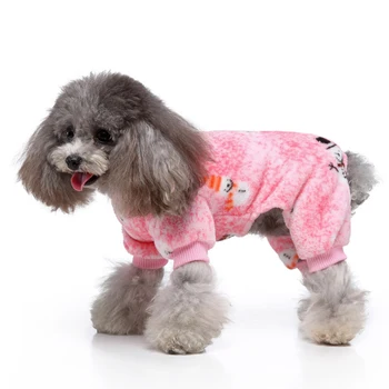 Jul Pet Pyjamas Kat Tøj til Hunden Buksedragt Halloween Kat Kostume Varm Hund Pyjama Vinter Chihuahua Pels Sleepingwear 35