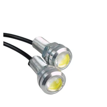 10PC 3W LED-KØRELYS Eagle Eye Lys, Tåge-og Kørelys Reverse Parkering Signal Lampe Sølv Shell Auto Bil tågelys 18mm