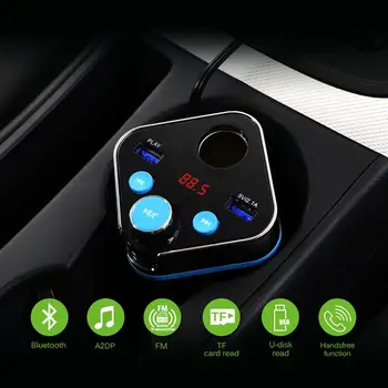 Bil Cigarett Cigarettænder Adapter Bluetooth Car Kit Musik Afspiller Modulator Kop Form Bil Oplader DC 12/24V FM-Senderen