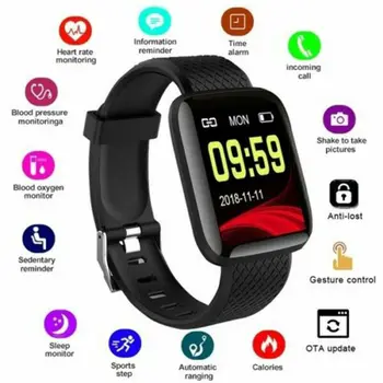 Bluetooth-Vandtæt Sport Smarte Ure Kvinder Mænd Unisex Sundhed Fitness Aktivitet Tracker Håndled Band Armbånd Touch Skærm