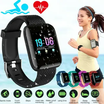 Bluetooth-Vandtæt Sport Smarte Ure Kvinder Mænd Unisex Sundhed Fitness Aktivitet Tracker Håndled Band Armbånd Touch Skærm