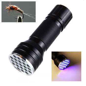 21 Lysdioder Hoved Hærdende Epoxy Finish Af fluebinding UV-Hærdning Lampe Brænder / Lommelygte til fluefiskeri Flyver