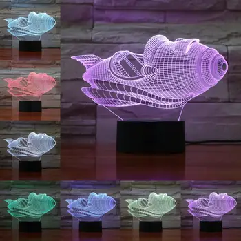 Bil 3D-Model Lampe LED Sovende Nat Lys Touch Remote Lamparas Drenge Gave Soveværelse Skrivebord Ved siden af Indretning Science Fiction
