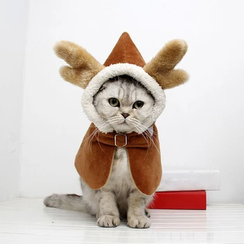 Nytår Pet Tøj Kinesisk Stil Kostume Hooded Coat Små Hunde, Katte Foråret Festival Kappe Pet Products Disfraz Perro