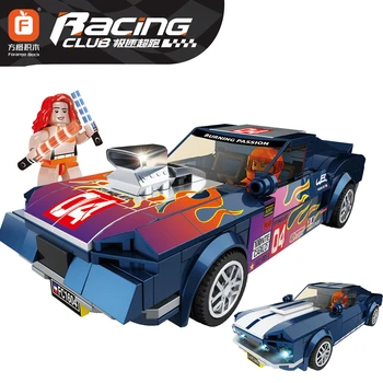 Nye sportsvogn diy F1-technic racerbil byggesten racer Model Pædagogiske mursten legetøj til drengen børn Julegave