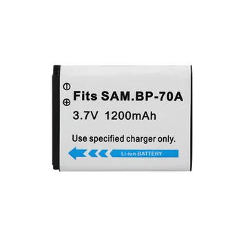 1pc 1200mAh BP-70A BP-70A BP70A Genopladelige Kamera Batteri Til Samsung ES65 ES70 TL105 TL110 PL100 Kamera SLB-70A Batteri