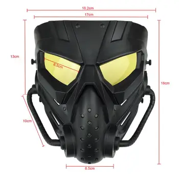 Taktisk Airsoft Masker Militære BB Pistol Skydning Anti-Fog PC Linse Kraniet Maske Området Jagt Krig Spil Paintball Tilbehør