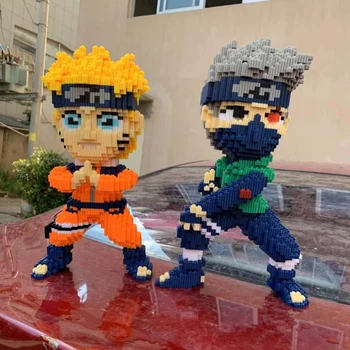Anime Naruto Hokage Uzumaki Kakashi Hatake Ninja 3D-Model DIY Micro Mini Bygning Små Blokke, Mursten Legetøj for Børn, ingen Box