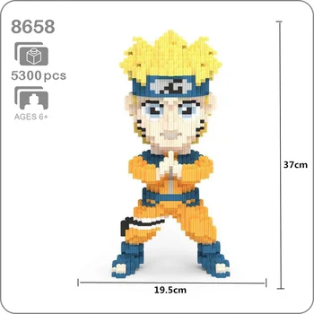 Anime Naruto Hokage Uzumaki Kakashi Hatake Ninja 3D-Model DIY Micro Mini Bygning Små Blokke, Mursten Legetøj for Børn, ingen Box