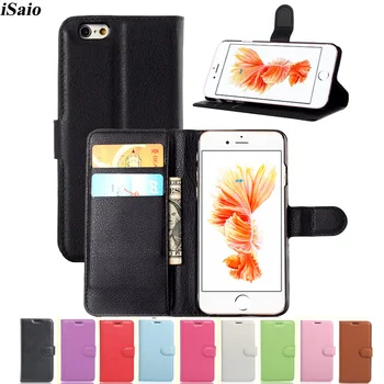 Cover Til iPhone 6 6S Wallet Læder Flip Cover Case til iPhone 6 6 S 6S Luksus Bog Telefon-etui TPU Back-Shell Stå Kortholderen