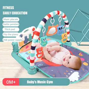 Baby Musik Rack Spille Mat Børne Tæppe Puslespil Tæppe Klaver Keyboard Spædbarn Playmat Tidlig Uddannelse Gym Gennemgang Game Pad Toy