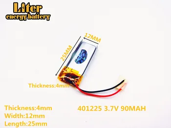 3,7 V lithium-polymer-041225 401225 90mah MP3-MP4 MP5 lille kamera kuglepen optager Bluetooth-Batteri 18448