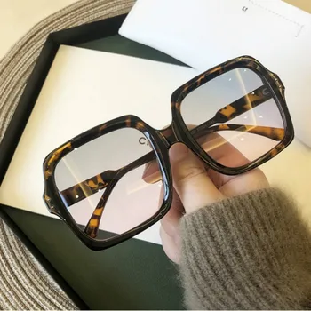 Fashion Square Solbriller 2021 Kvinder Nye Vintage Nuancer Kvinde Brand Designer Luksus Overdimensionerede solbriller UV400-Brillerne