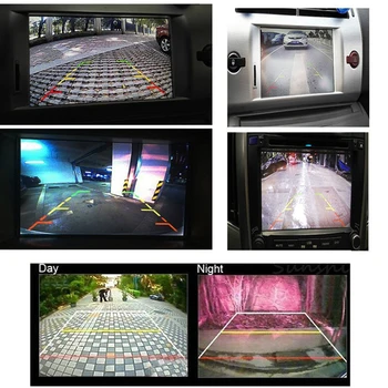 Podofo Bil førerspejlets Kamera Vandtæt 170 Vidvinkel 8 IR Night Vision Backup-Kamera Parkering Vende Bistand Parkering Linie