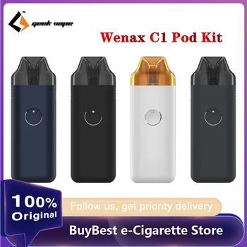 Originale NYE Geekvape Wenax C1 Pod Kit med Indbygget 950 mah Batteri W/ 3ml Kapacitet Patron med G-Serie Coil E-cig Vape Kit