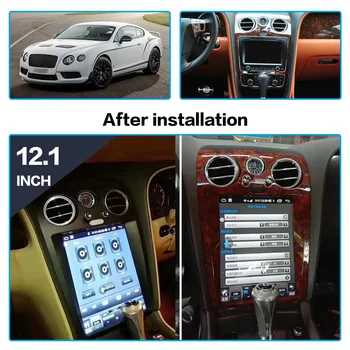 6+128G Android 10.0 Multimedia Player For Bentley Hurtigere Supersport Tesla Stil, GPS-Navigation, Auto Stereo Radio båndoptager