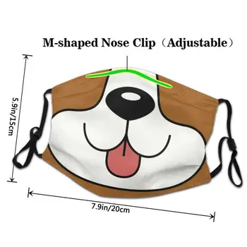 Tegnefilm Beagle Hund Genanvendelige Munden Ansigtsmaske Mænd Anti Haze Støvtæt Maske Beskyttelse Cover Respirator Dæmpe