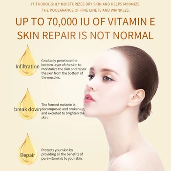 70000IU E-Vitamin Olie Hyaluronsyre Face Serum Face Lift Essensen Bud Anti-Aging Serum, Rynke Fjernelse