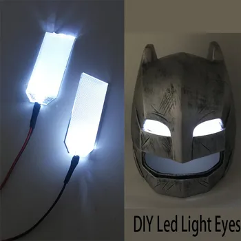 Halloween Maske DIY LED Lys Øjne Kits TIL Bruce Hjelm Cosplay Hvide Øjne lyser Masker Tilbehør Cr2032 eller AAA