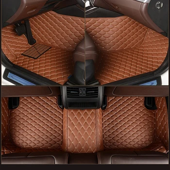 Læder Brugerdefinerede bil gulvmåtte for FORD C-MAX fusion Mondeo Taurus Område ger Galaxy Kuga Mustang GT tæppe bil tilbehør